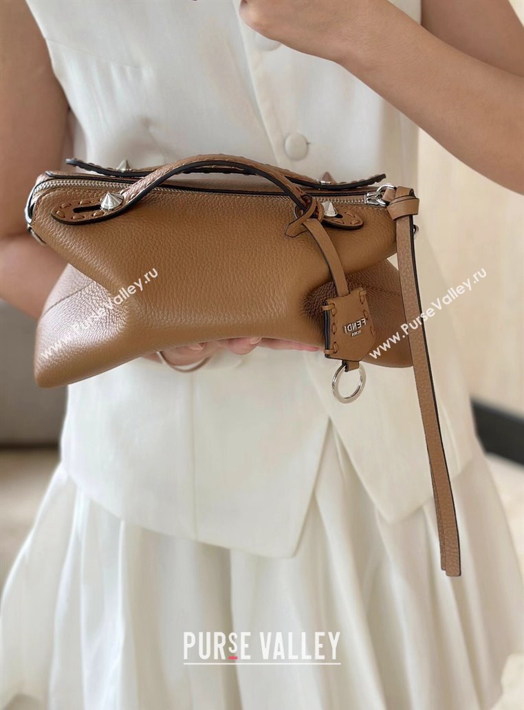 Fendi By The Way Selleria Medium Bag in Grianed Calfskin with Topstitches Brown 2024 8668M (CL-240924009)