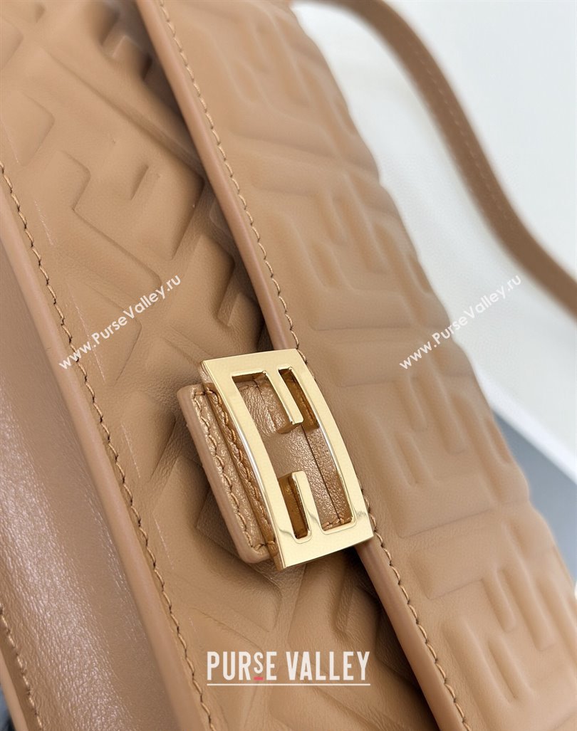 Fendi Wallet On Chain Baguette Mini Bag in FF Nappa Leather Light Brown 2024 8638 (CL-240924002)