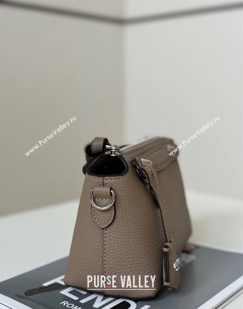 Fendi By The Way Selleria Mini Bag in Grianed Calfskin with Topstitches Grey 2024 8668S (CL-240924005)