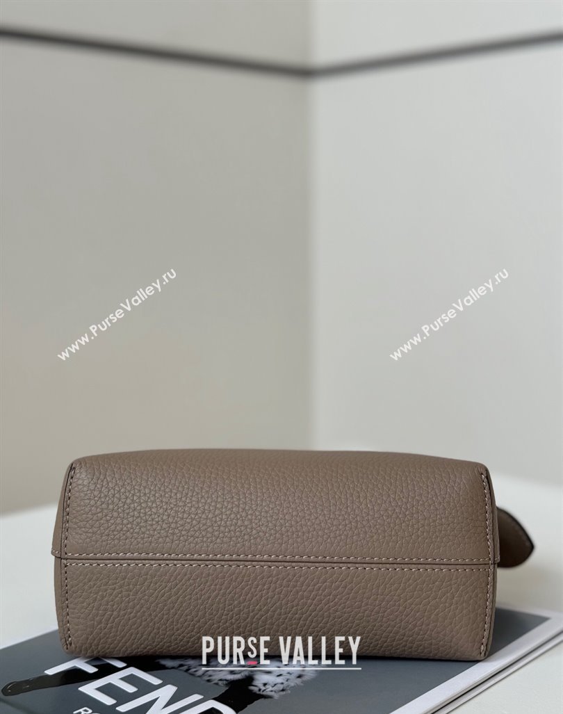 Fendi By The Way Selleria Mini Bag in Grianed Calfskin with Topstitches Grey 2024 8668S (CL-240924005)