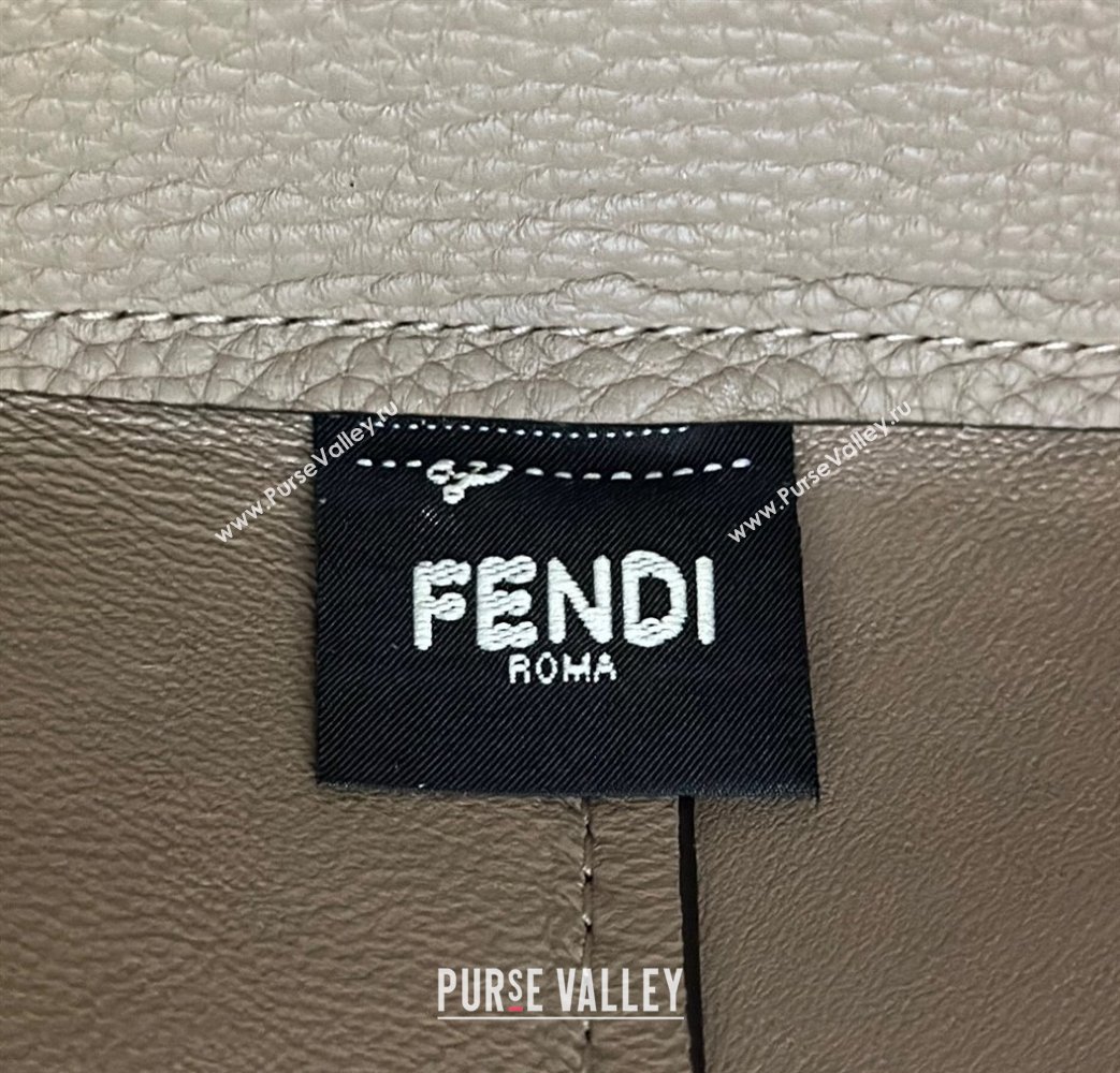 Fendi By The Way Selleria Medium Bag in Grianed Calfskin with Topstitches Grey 2024 8668M (CL-240924007)