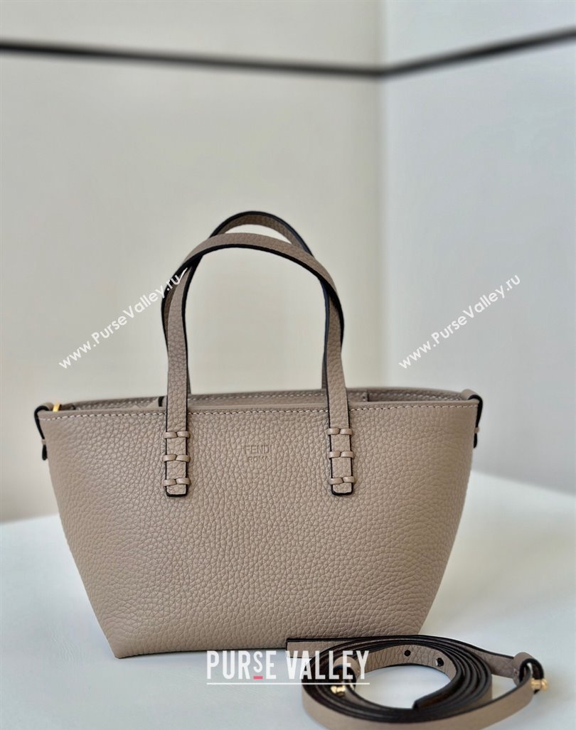 Fendi Roll Mini Tote bag in Calfskin Leather Grey 2024 8655 (CL-241102008)