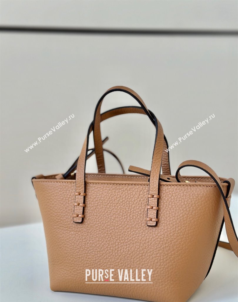 Fendi Roll Mini Tote bag in Calfskin Leather Brown 2024 8655 (CL-241102010)