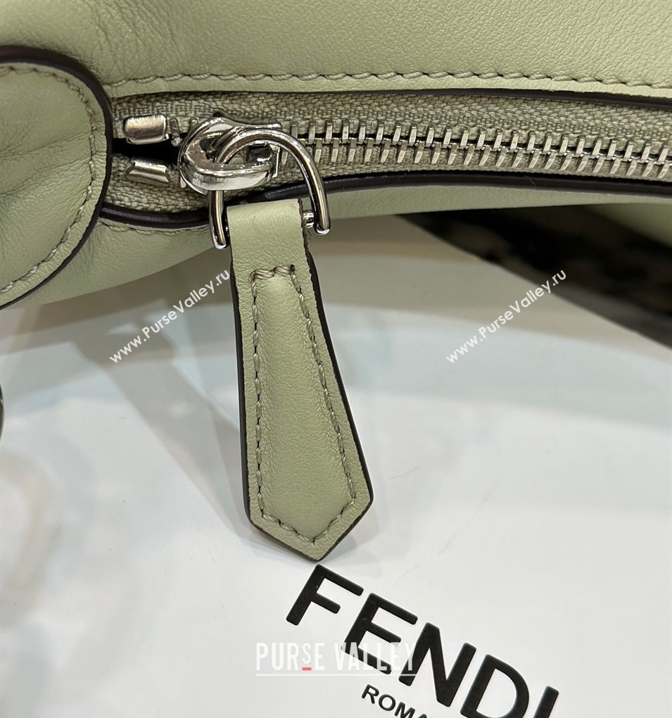 Fendi Fendigraphy Medium Hobo Bag in Leather Light Green 2024 80056L TOP (CL-241102005)