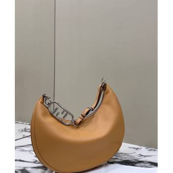 Fendi Fendigraphy Medium Hobo Bag in Leather Apricot 2024 80056L TOP (CL-241102006)