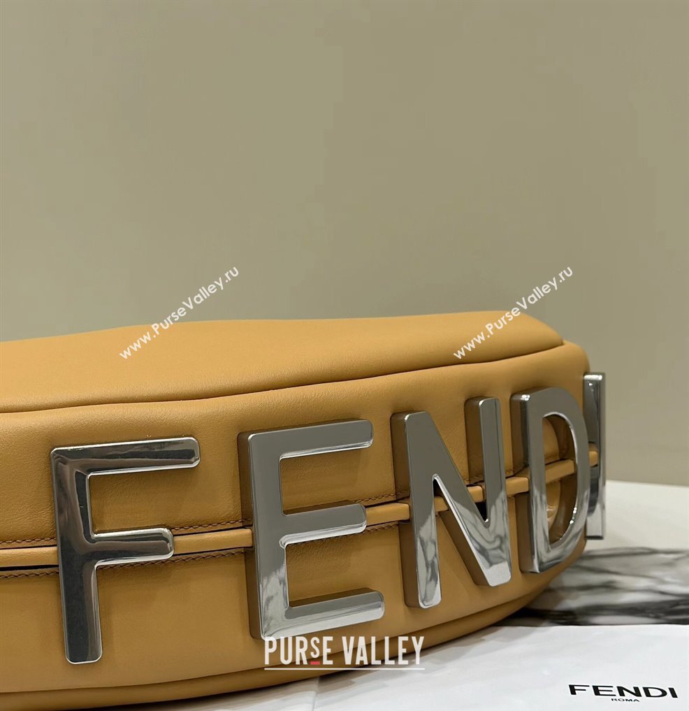 Fendi Fendigraphy Medium Hobo Bag in Leather Apricot 2024 80056L TOP (CL-241102006)