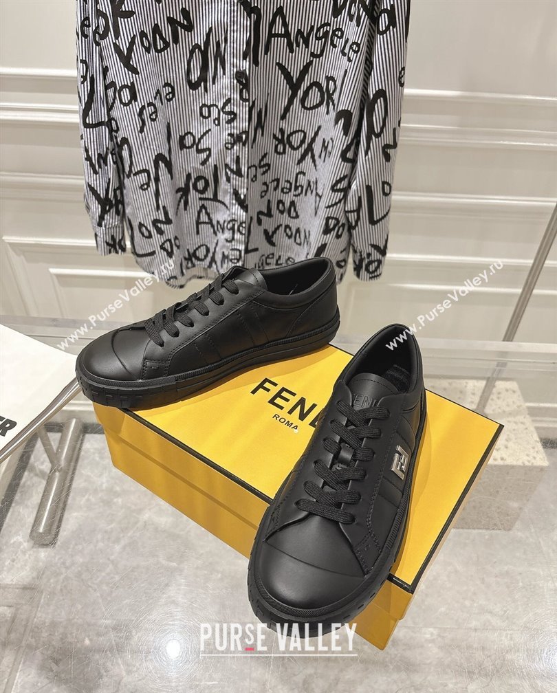 Fendi FF Patch Calfskin Sneakers Black 20241112 (SS-241112110)