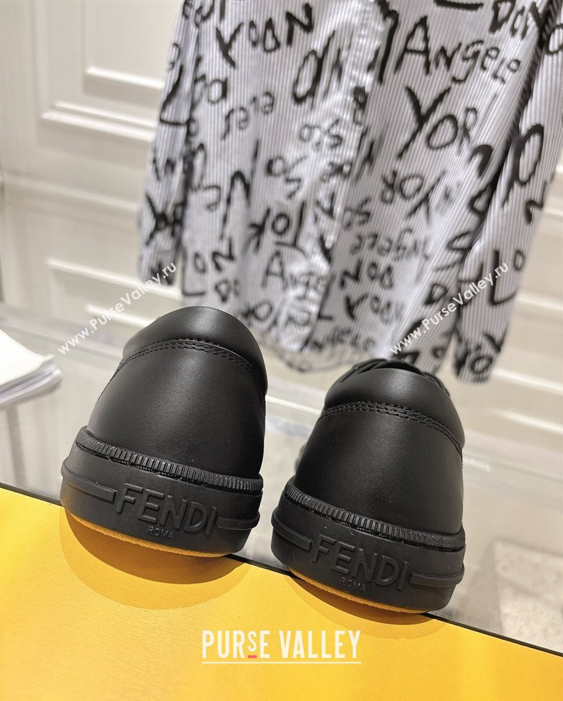 Fendi FF Patch Calfskin Sneakers Black 20241112 (SS-241112110)