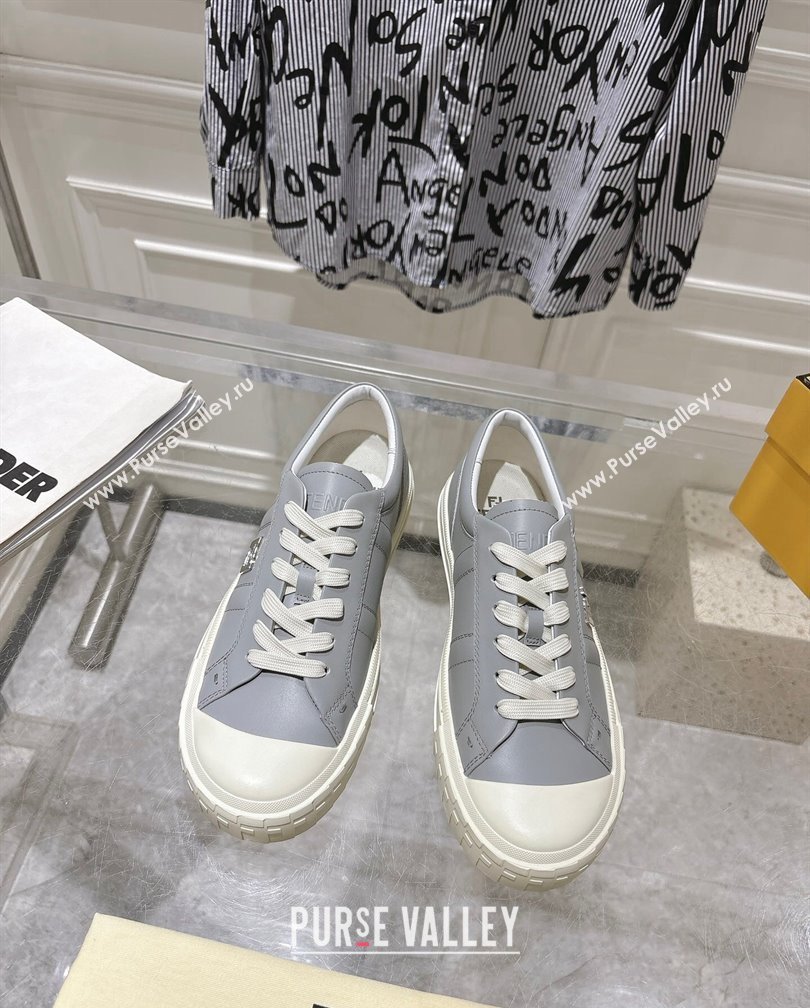 Fendi FF Patch Calfskin Sneakers Grey 20241112 (SS-241112111)