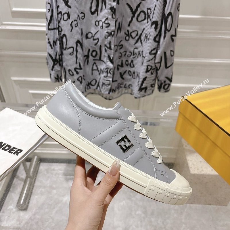 Fendi FF Patch Calfskin Sneakers Grey 20241112 (SS-241112111)