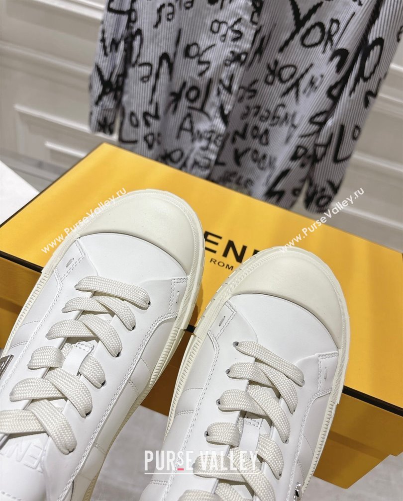 Fendi FF Patch Calfskin Sneakers White 20241112 (SS-241112112)