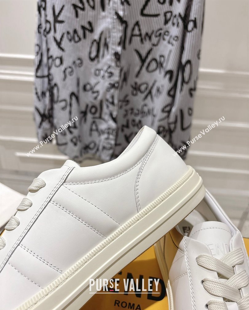 Fendi FF Patch Calfskin Sneakers White 20241112 (SS-241112112)