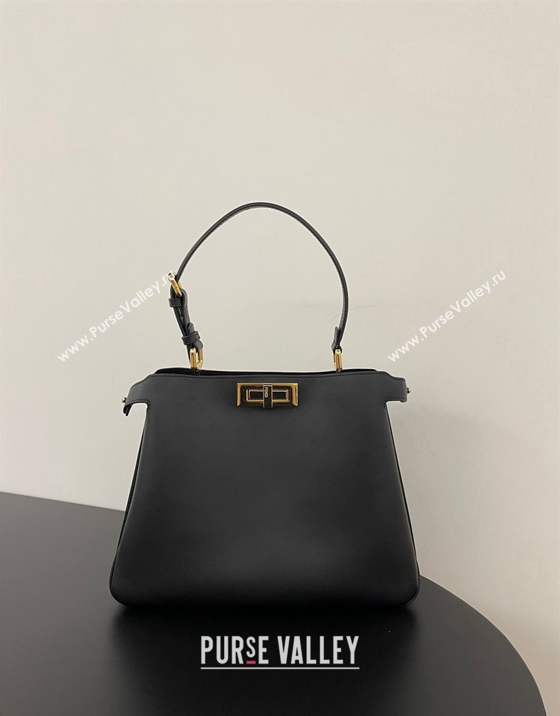 Fendi Peekaboo Soft Medium Bag in Cappuccino-coloured Leather Bag Black 2024 70202 (AFEI-241212093)