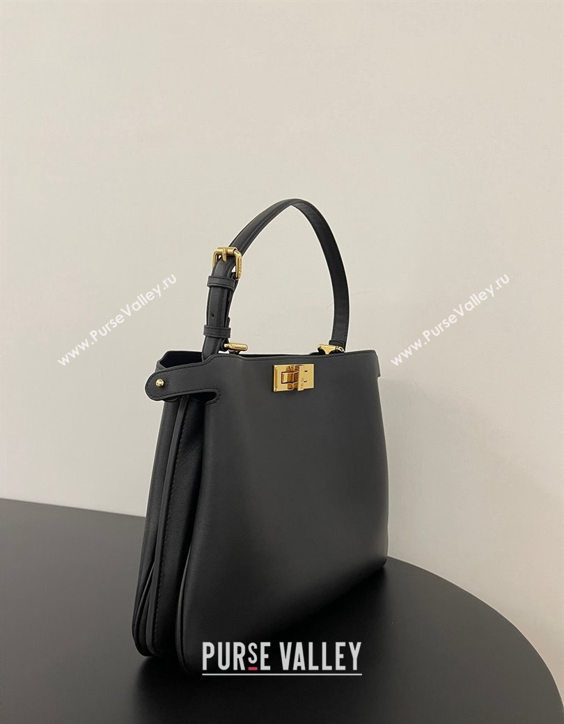 Fendi Peekaboo Soft Medium Bag in Cappuccino-coloured Leather Bag Black 2024 70202 (AFEI-241212093)