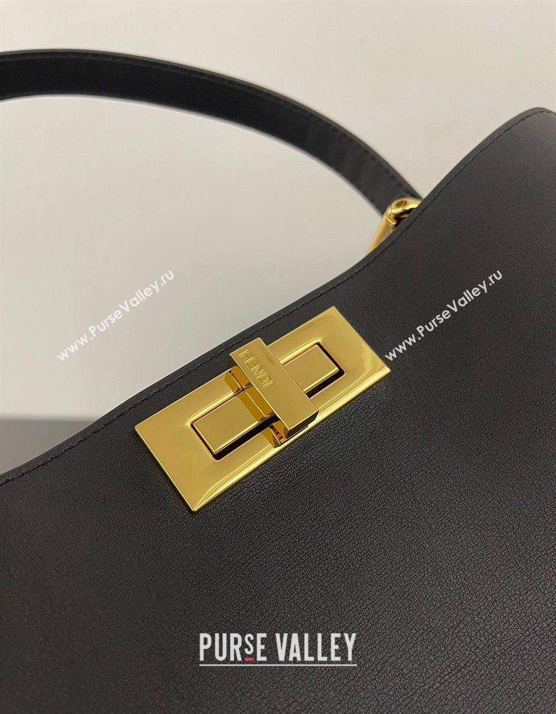Fendi Peekaboo Soft Medium Bag in Cappuccino-coloured Leather Bag Black 2024 70202 (AFEI-241212093)