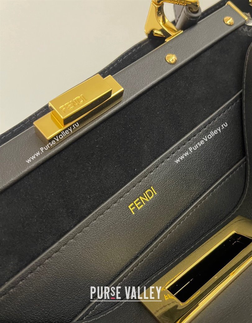 Fendi Peekaboo Soft Medium Bag in Cappuccino-coloured Leather Bag Black 2024 70202 (AFEI-241212093)