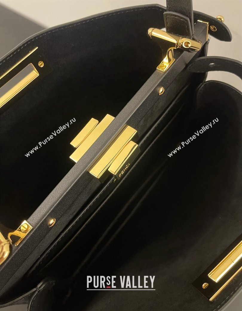 Fendi Peekaboo Soft Medium Bag in Cappuccino-coloured Leather Bag Black 2024 70202 (AFEI-241212093)