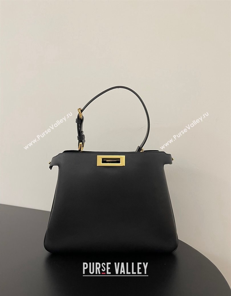 Fendi Peekaboo Soft Medium Bag in Cappuccino-coloured Leather Bag Black 2024 70202 (AFEI-241212093)