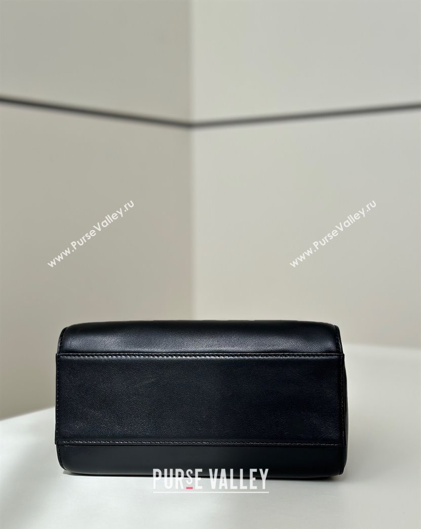 Fendi Peekaboo Mini Bag in Soft Lambskin Black 2025 2590 (CL-250208031)
