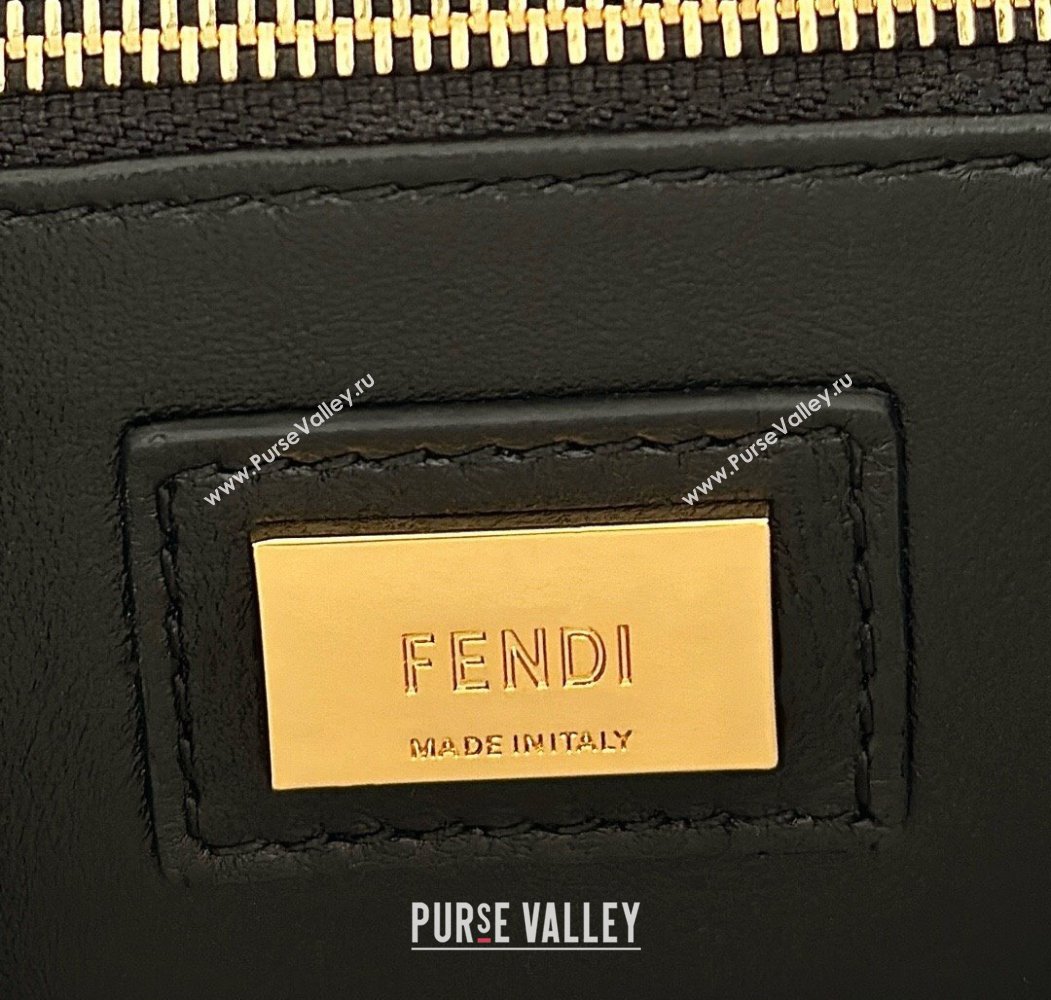Fendi Peekaboo Mini Bag in Soft Lambskin Black 2025 2590 (CL-250208031)