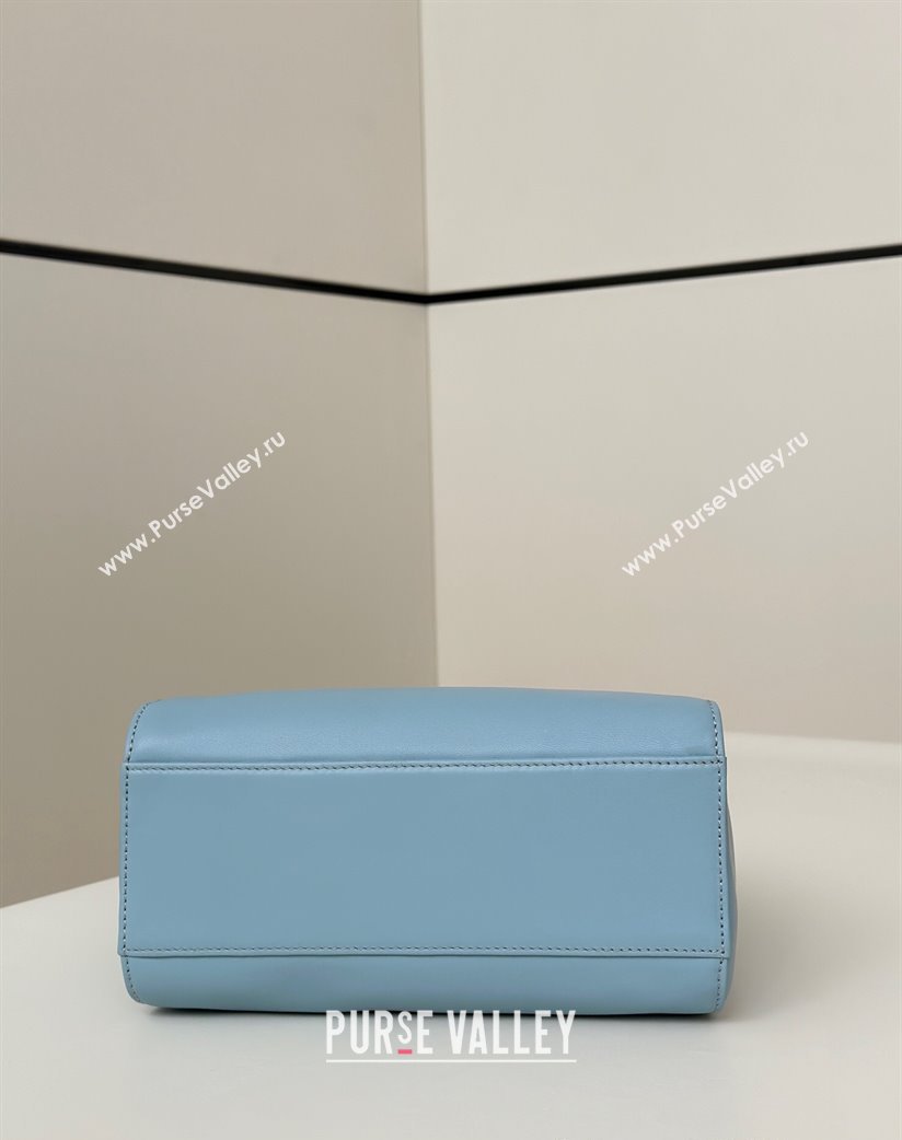 Fendi Peekaboo Mini Bag in Soft Lambskin Light Blue 2025 8315 (CL-250208036)