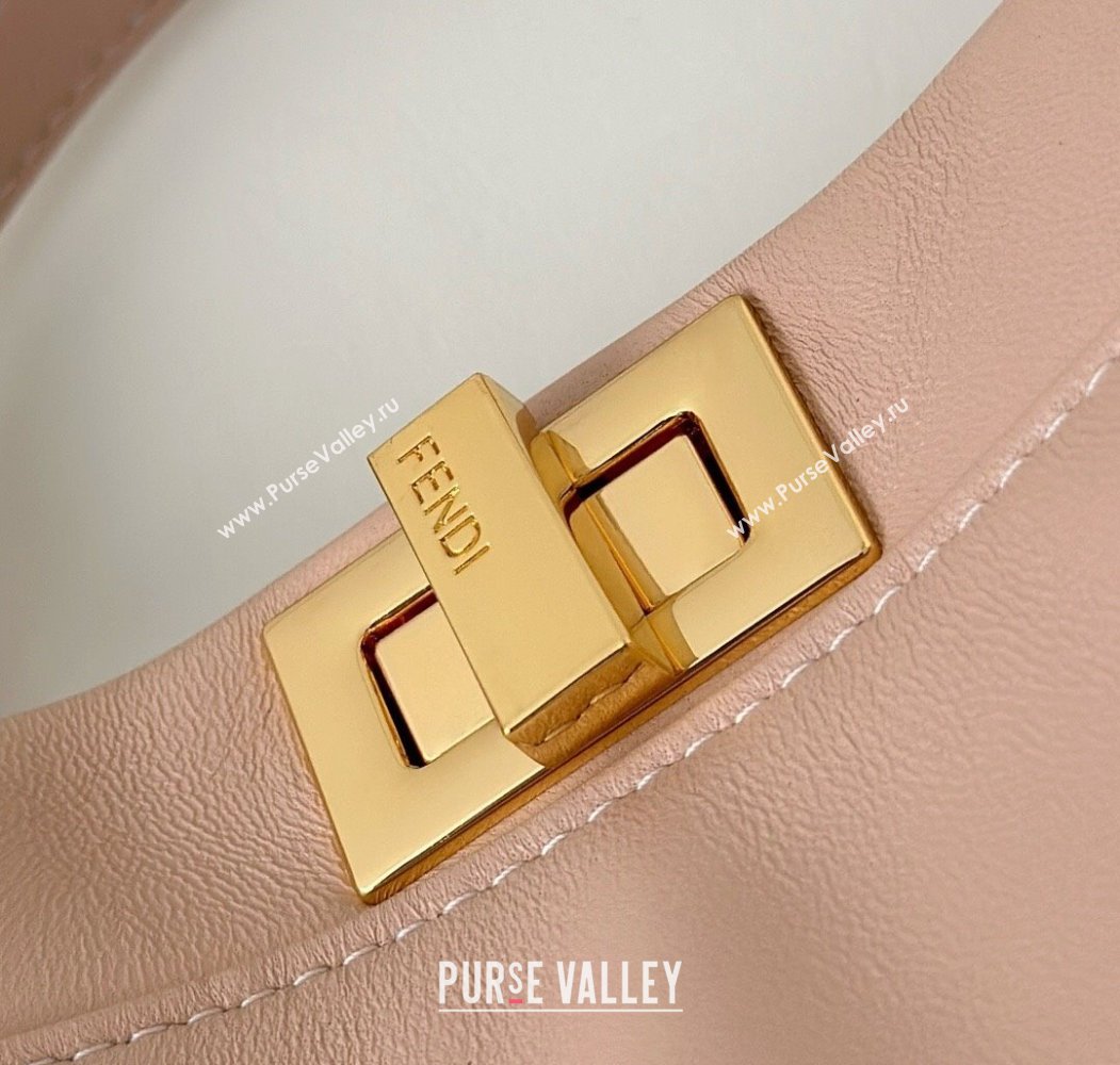Fendi Peekaboo Mini Bag in Soft Lambskin Baby Pink 2025 8315 (CL-250208038)