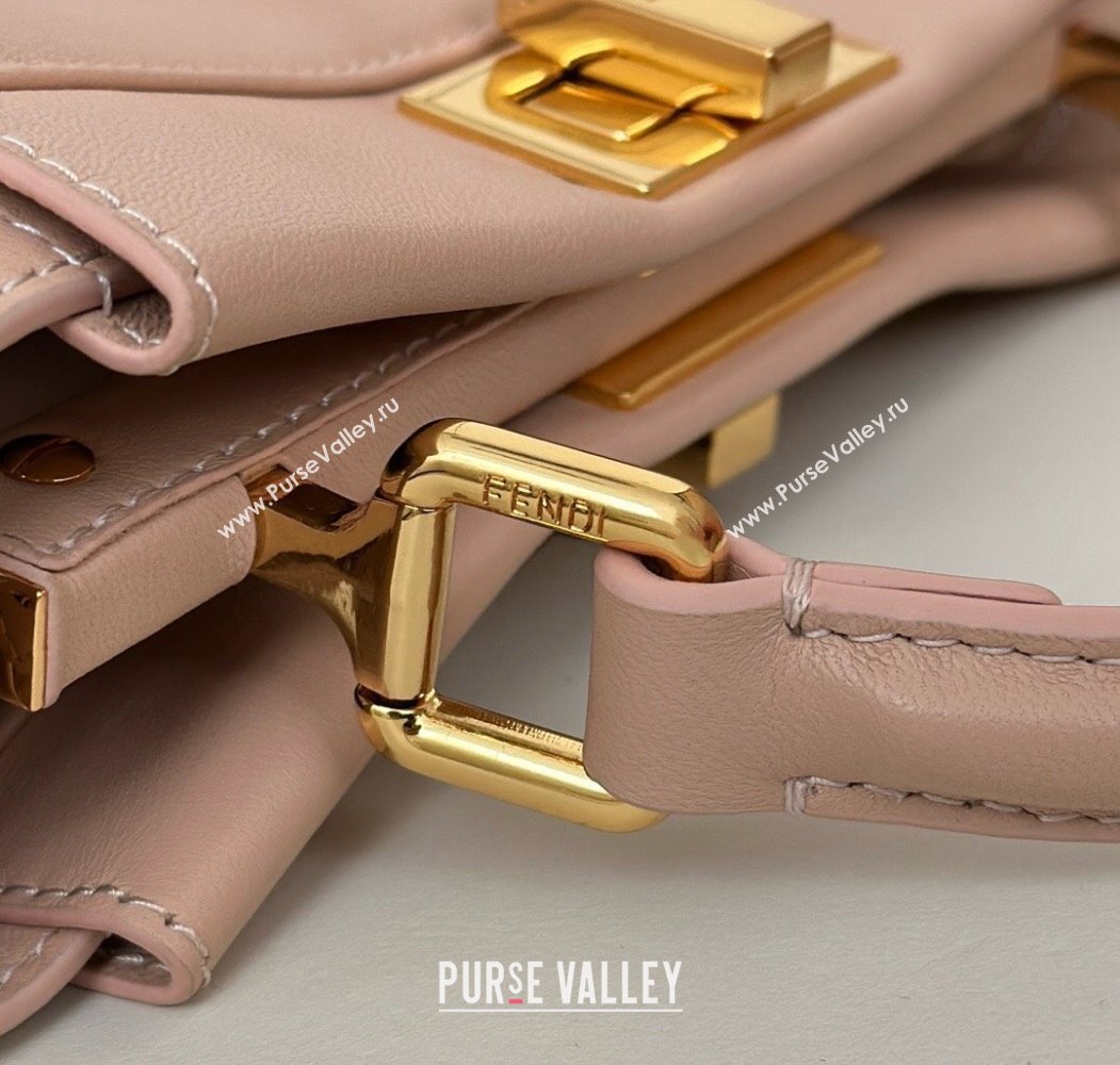 Fendi Peekaboo Mini Bag in Soft Lambskin Baby Pink 2025 8315 (CL-250208038)