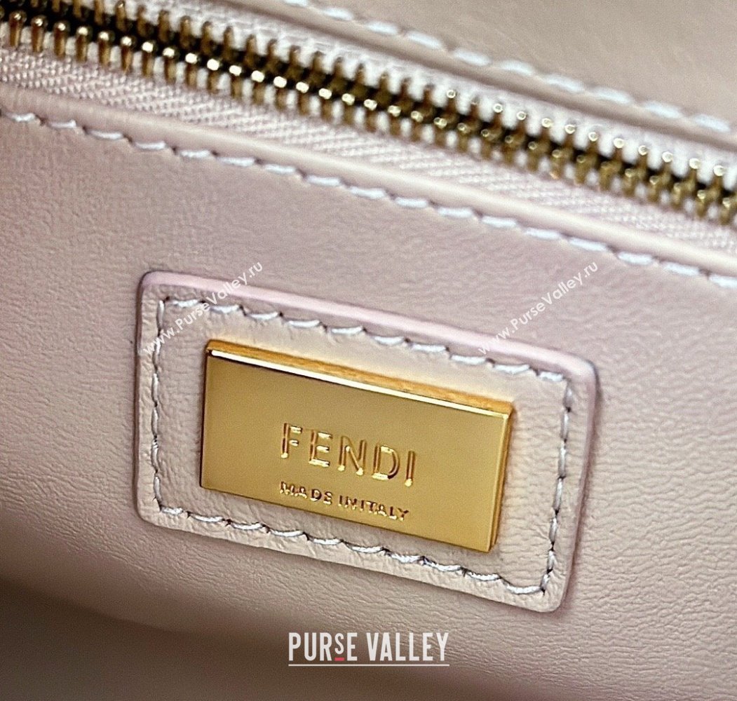Fendi Peekaboo Mini Bag in Soft Lambskin Baby Pink 2025 8315 (CL-250208038)