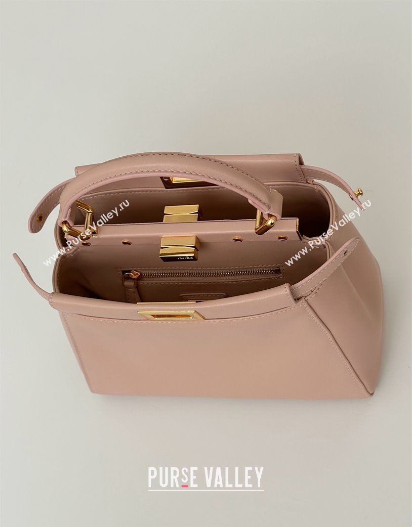 Fendi Peekaboo Mini Bag in Soft Lambskin Baby Pink 2025 8315 (CL-250208038)