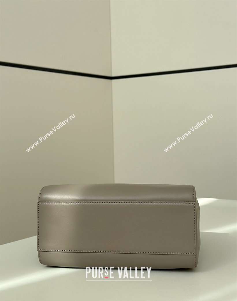 Fendi Peekaboo Mini Bag in Soft Lambskin Light Grey 2025 8315 (CL-250208040)