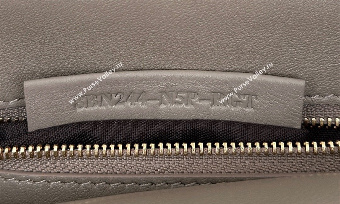 Fendi Peekaboo Mini Bag in Soft Lambskin Light Grey 2025 8315 (CL-250208040)