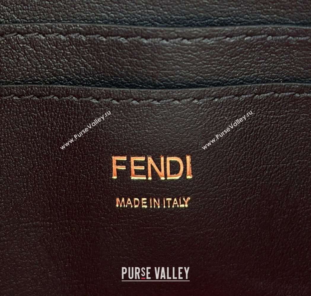 Fendi Lunar New Year Baguette Pouch Mini Bag in Black Leather with Fendi Yellow Eyes 2025 8673 (CL-250210031)