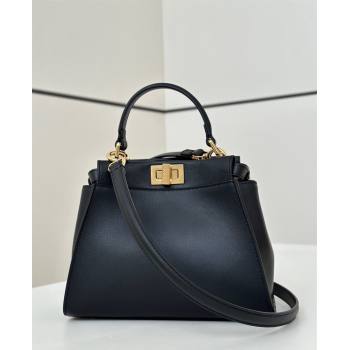 Fendi Lunar New Year Peekaboo Mini Bag in Black Leather with Fendi Yellow Eyes 2025 2125 (CL-250210032)
