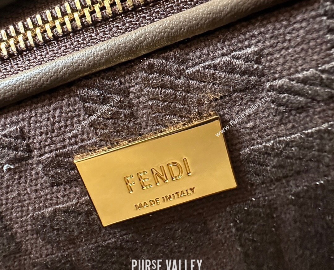 Fendi Peekaboo Mini Bag in Calfskin Leather Dark Grey 2025 2125 Top Quality (CL-250208042)