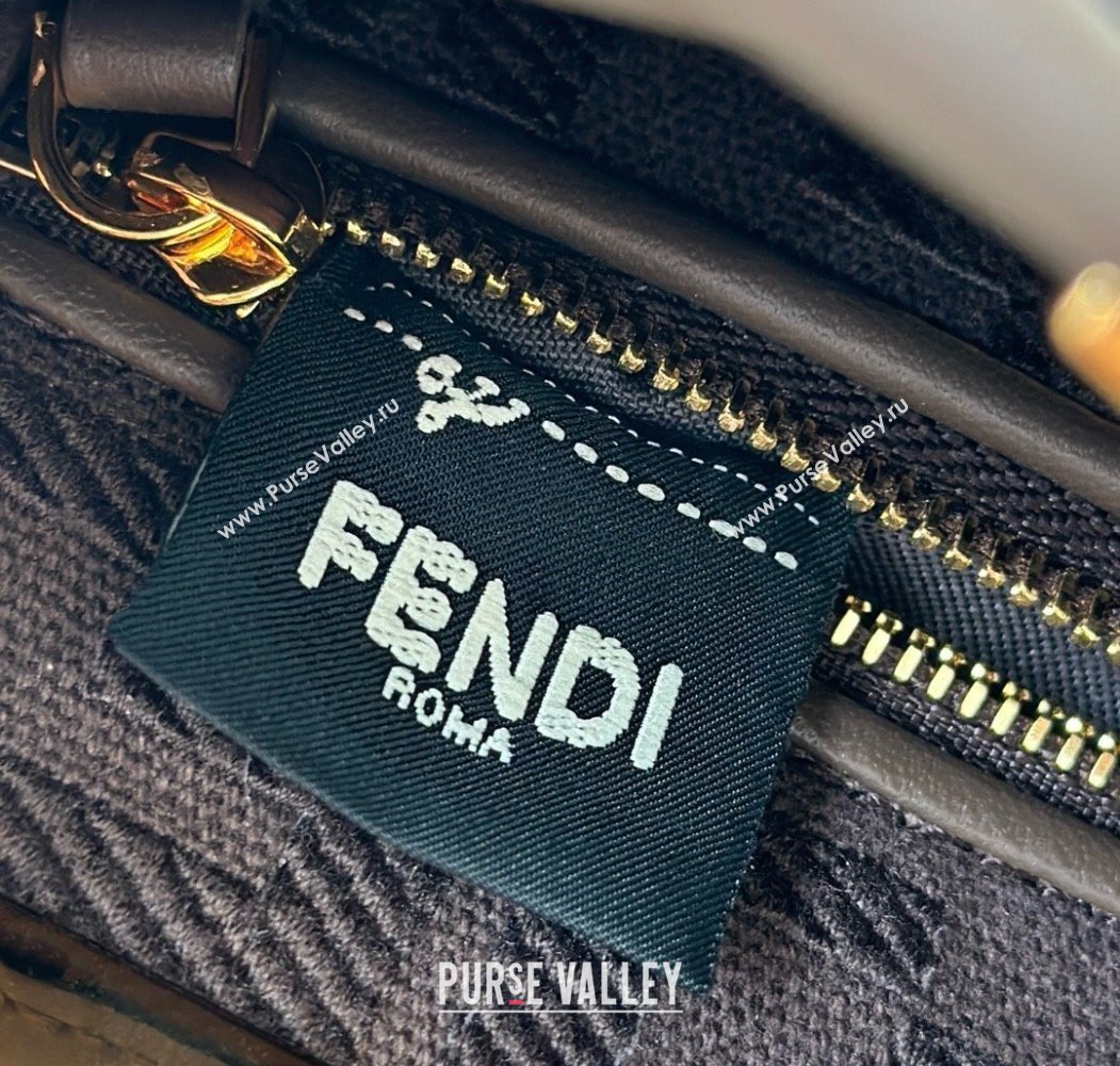 Fendi Peekaboo Mini Bag in Calfskin Leather Dark Grey 2025 2125 Top Quality (CL-250208042)