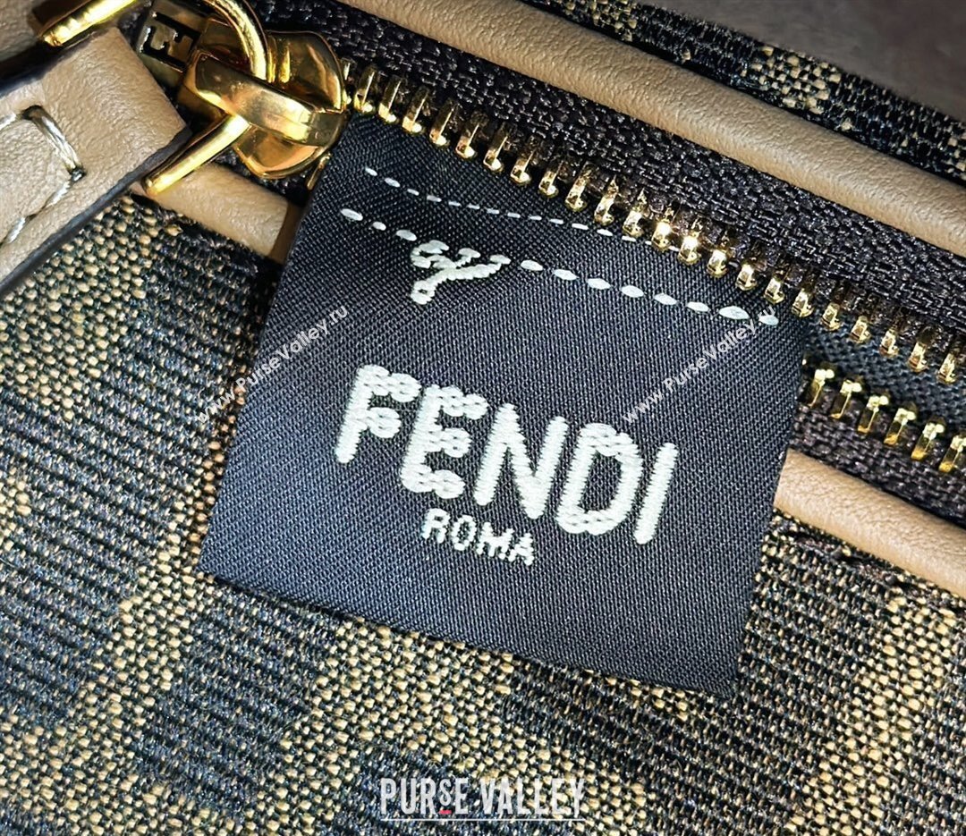 Fendi Peekaboo Mini Bag in Calfskin Leather Light Brown 2025 2125 Top Quality (CL-250208043)