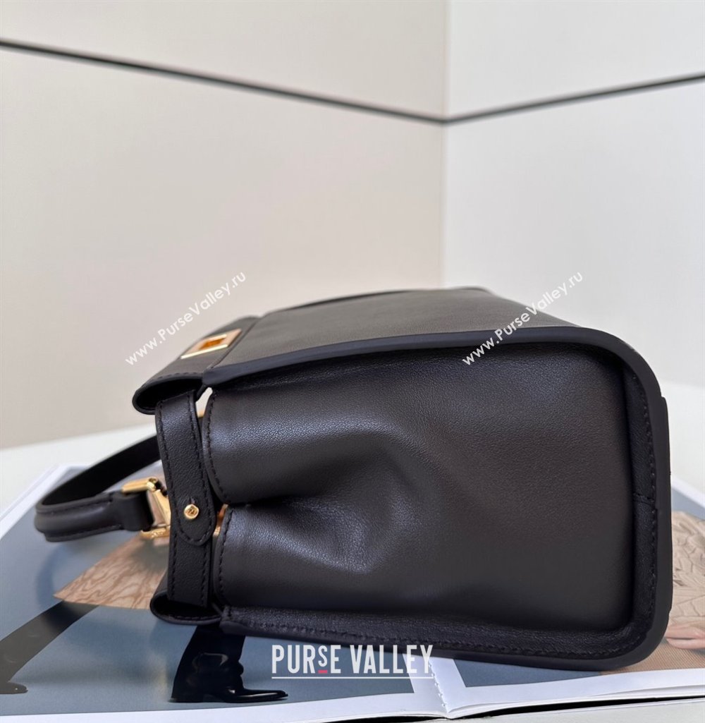 Fendi Peekaboo Mini Bag in Calfskin Leather Dark Coffee Brown 2025 2125 Top Quality (CL-250208044)