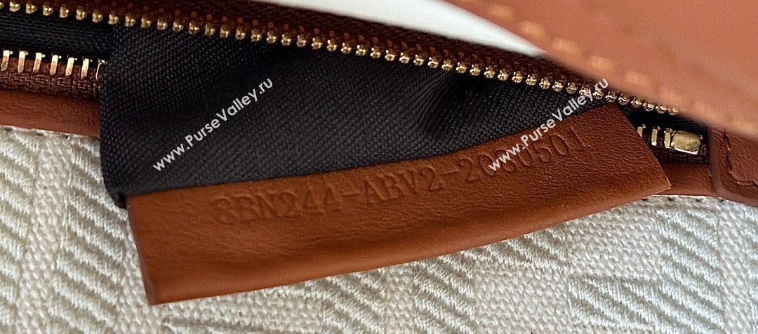 Fendi Peekaboo Mini Bag in Calfskin Leather Caramel Brown 2025 2125 Top Quality (CL-250208045)