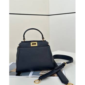 Fendi Peekaboo Mini Bag in Calfskin Leather Dark Royal Blue 2025 2125 Top Quality (CL-250208046)