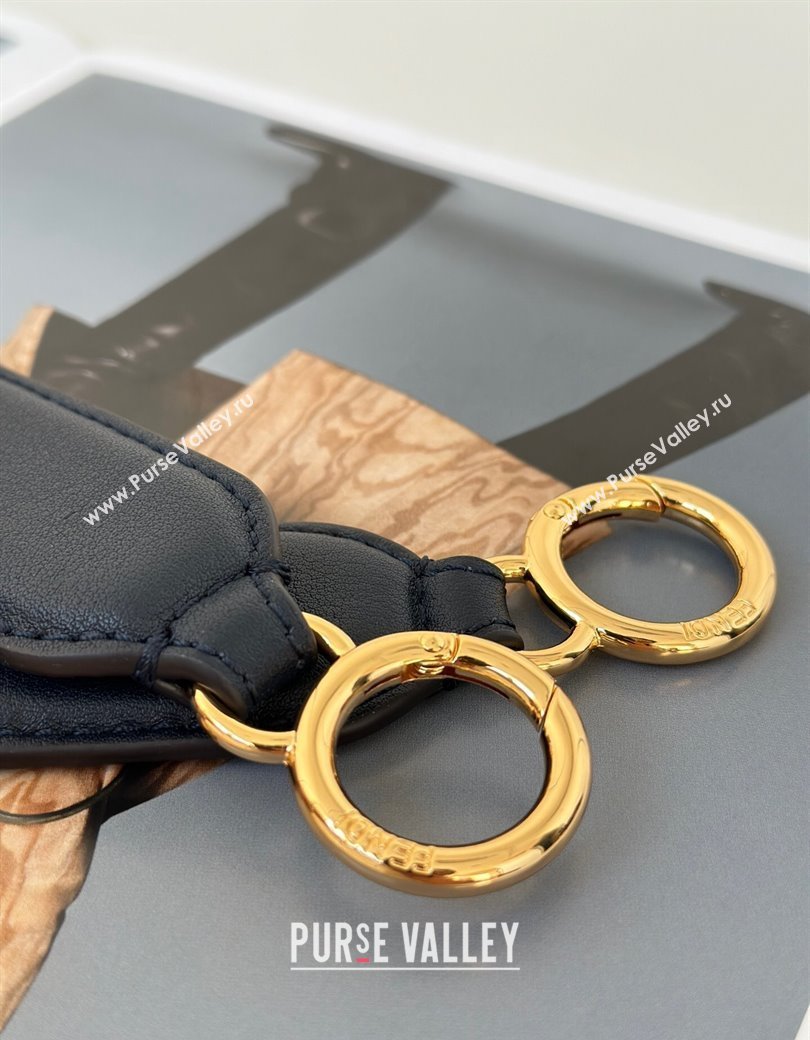 Fendi Peekaboo Mini Bag in Calfskin Leather Dark Royal Blue 2025 2125 Top Quality (CL-250208046)