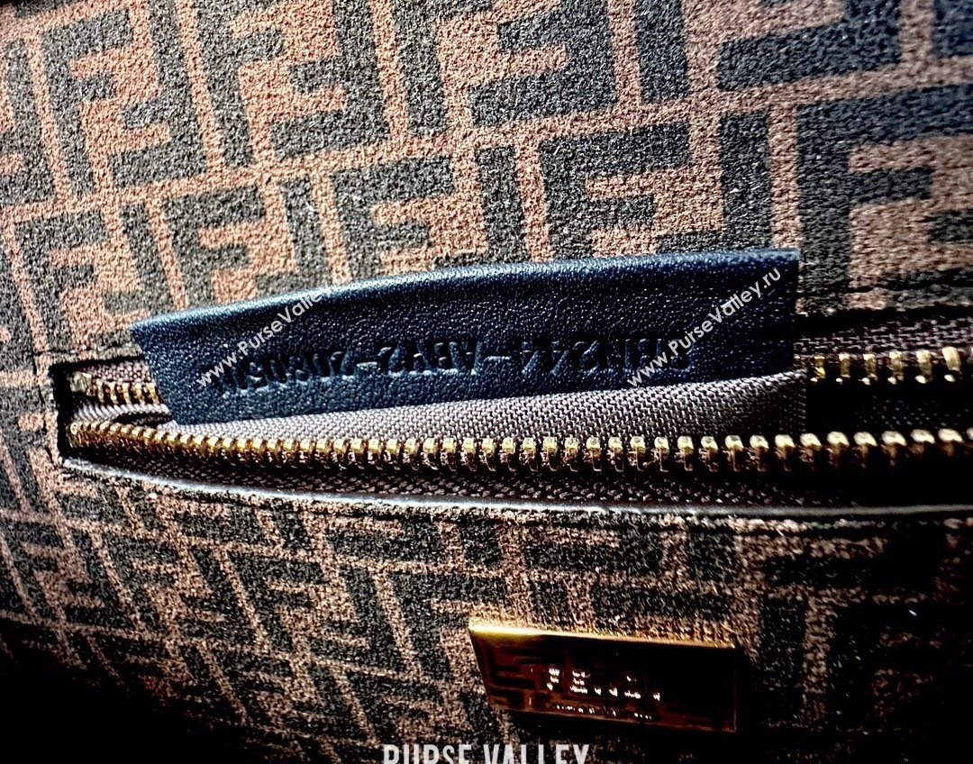 Fendi Peekaboo Mini Bag in Calfskin Leather Dark Royal Blue 2025 2125 Top Quality (CL-250208046)