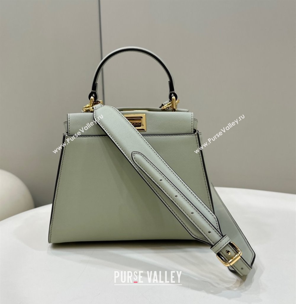 Fendi Peekaboo Mini Bag in Calfskin Leather Pale Green 2025 2125 Top Quality (CL-250208049)