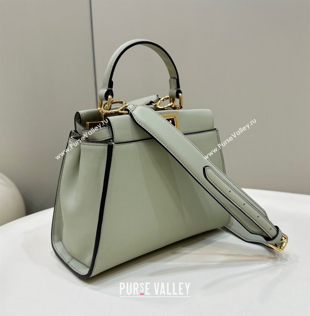 Fendi Peekaboo Mini Bag in Calfskin Leather Pale Green 2025 2125 Top Quality (CL-250208049)