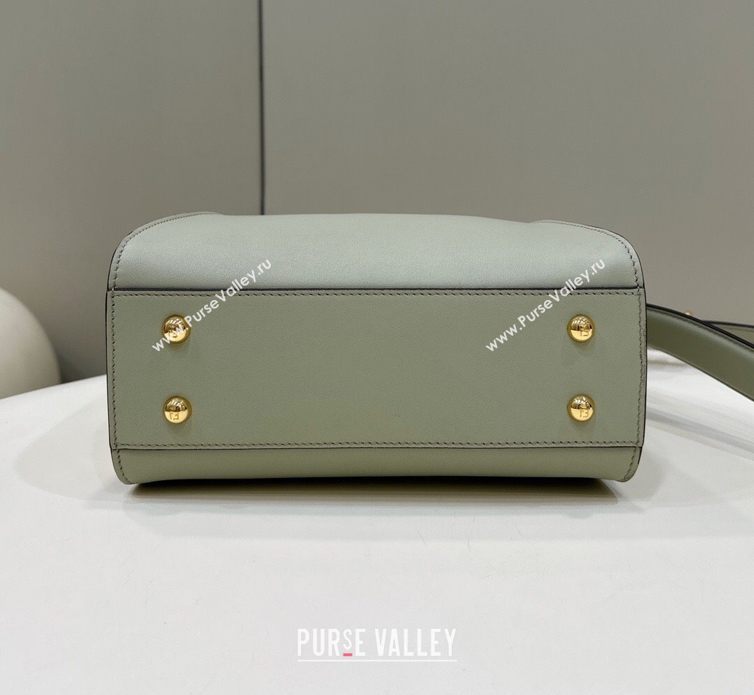 Fendi Peekaboo Mini Bag in Calfskin Leather Pale Green 2025 2125 Top Quality (CL-250208049)