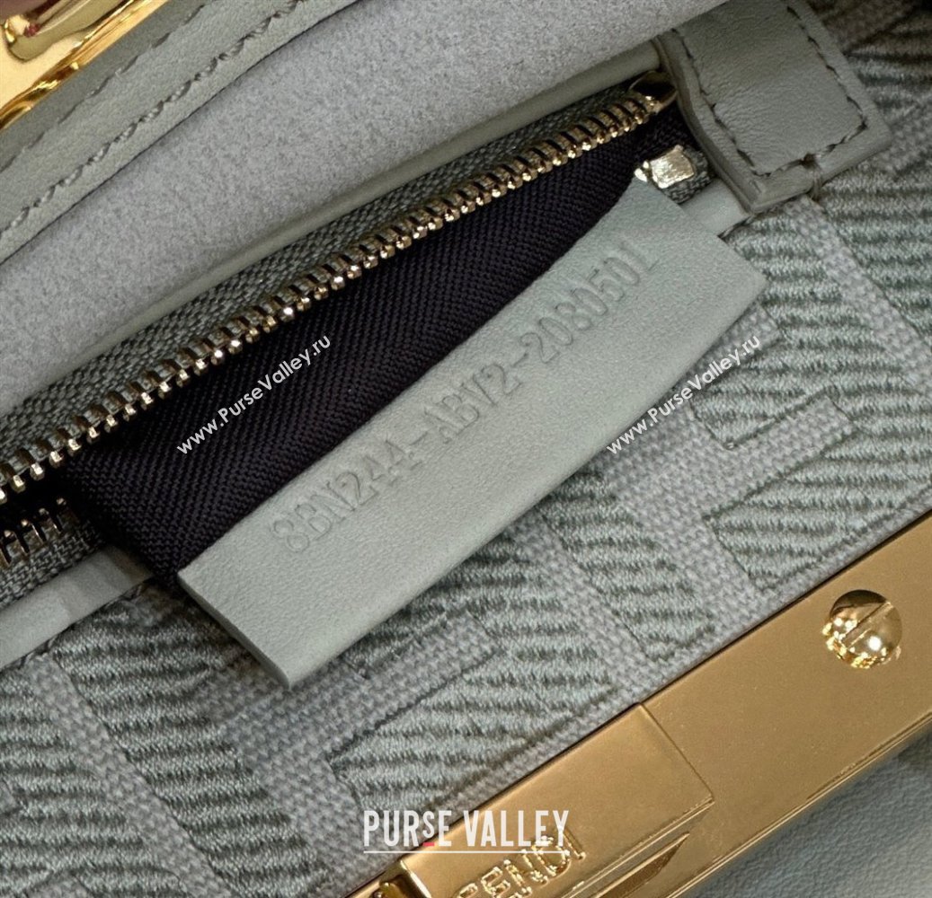 Fendi Peekaboo Mini Bag in Calfskin Leather Pale Green 2025 2125 Top Quality (CL-250208049)