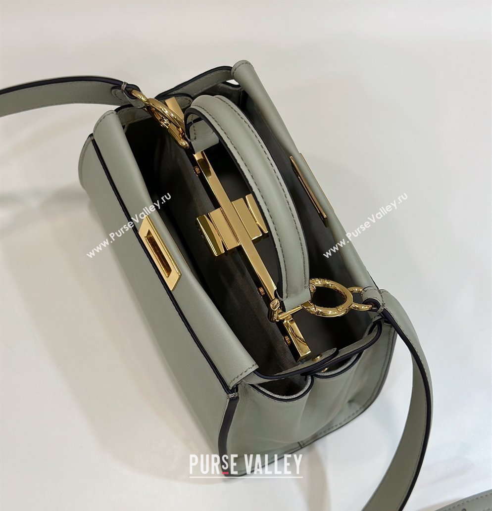 Fendi Peekaboo Mini Bag in Calfskin Leather Pale Green 2025 2125 Top Quality (CL-250208049)