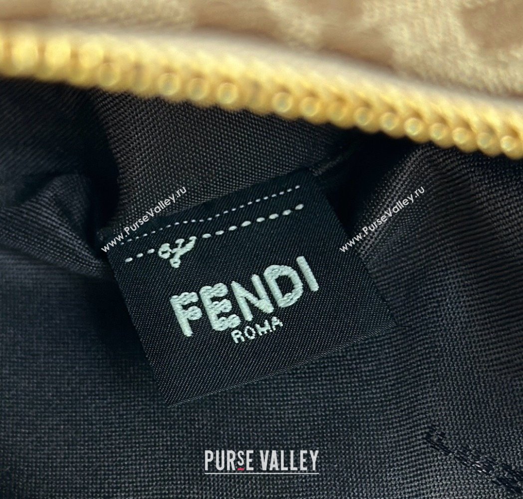 Fendi Fendigraphy Mini Hobo Bag in FF Fabric Beige 2025 8657 (CL-250210033)
