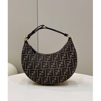 Fendi Fendigraphy Small Hobo Bag in FF Fabric Brown 2025 80058 (CL-250210037)