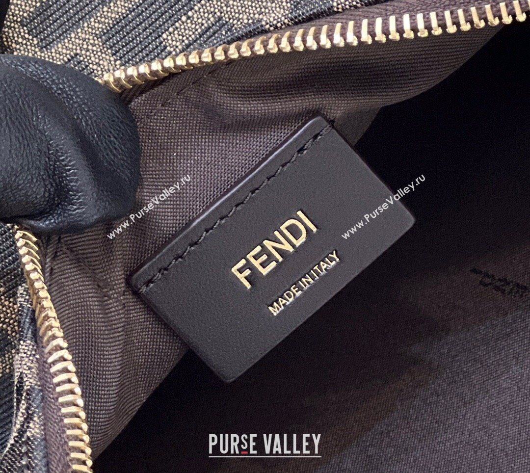 Fendi Fendigraphy Small Hobo Bag in FF Fabric Brown 2025 80058 (CL-250210037)