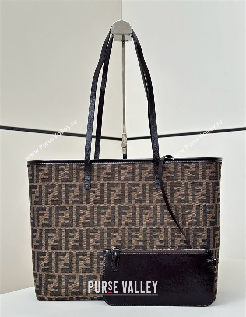 Fendi Roll Large Tote Bag in FF Fabric Brown 2025 8338 (CL-250210038)